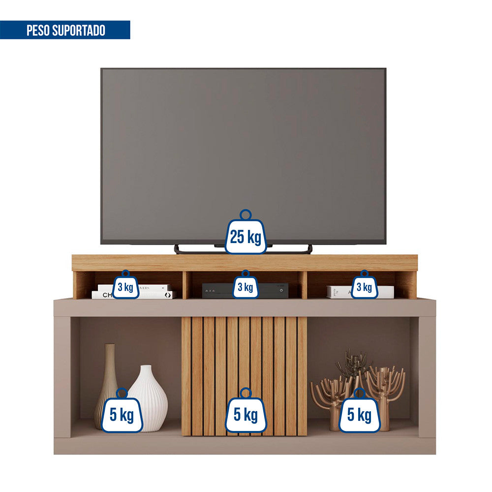 Rack Bancada para Tv até 55 Polegadas 1 Porta Dragon Caemmun