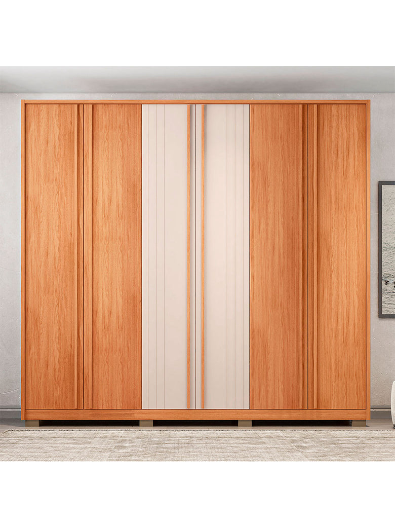 Guarda Roupa Casal Mozart 6 Portas 4 Gavetas Caemmun