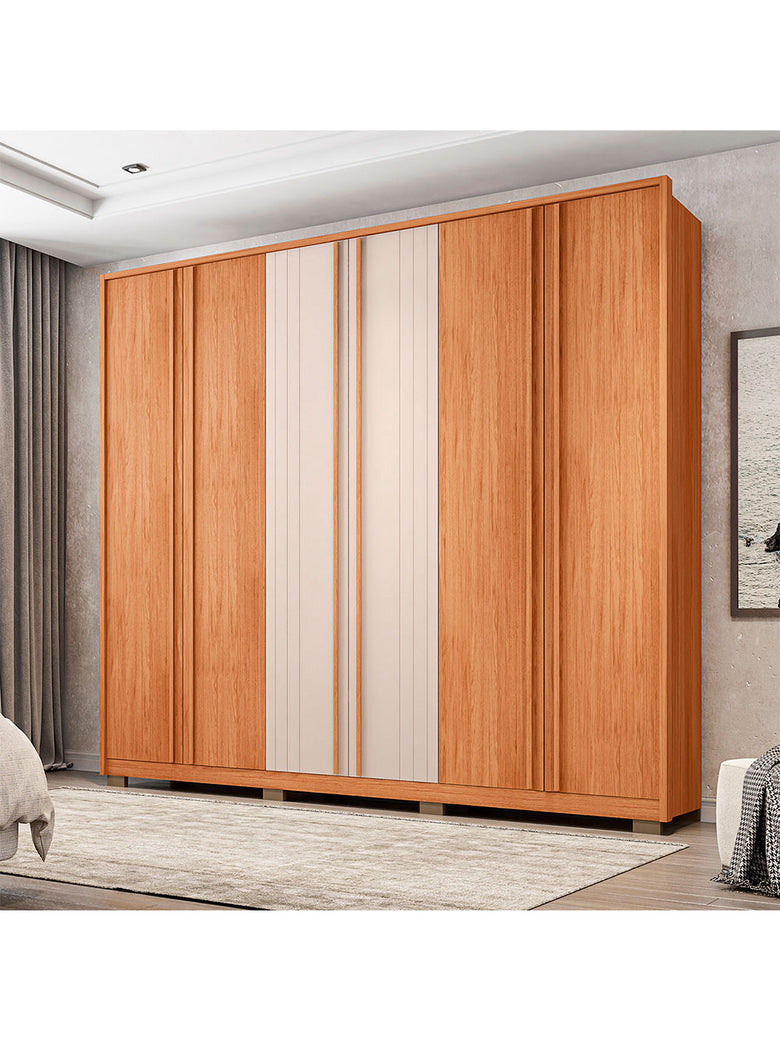 Guarda Roupa Casal Mozart 6 Portas 4 Gavetas Caemmun