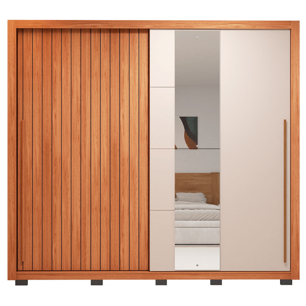 Guarda Roupa Casal Romanus Lux 2 Portas 4 Gavetas com Espelho Caemmun