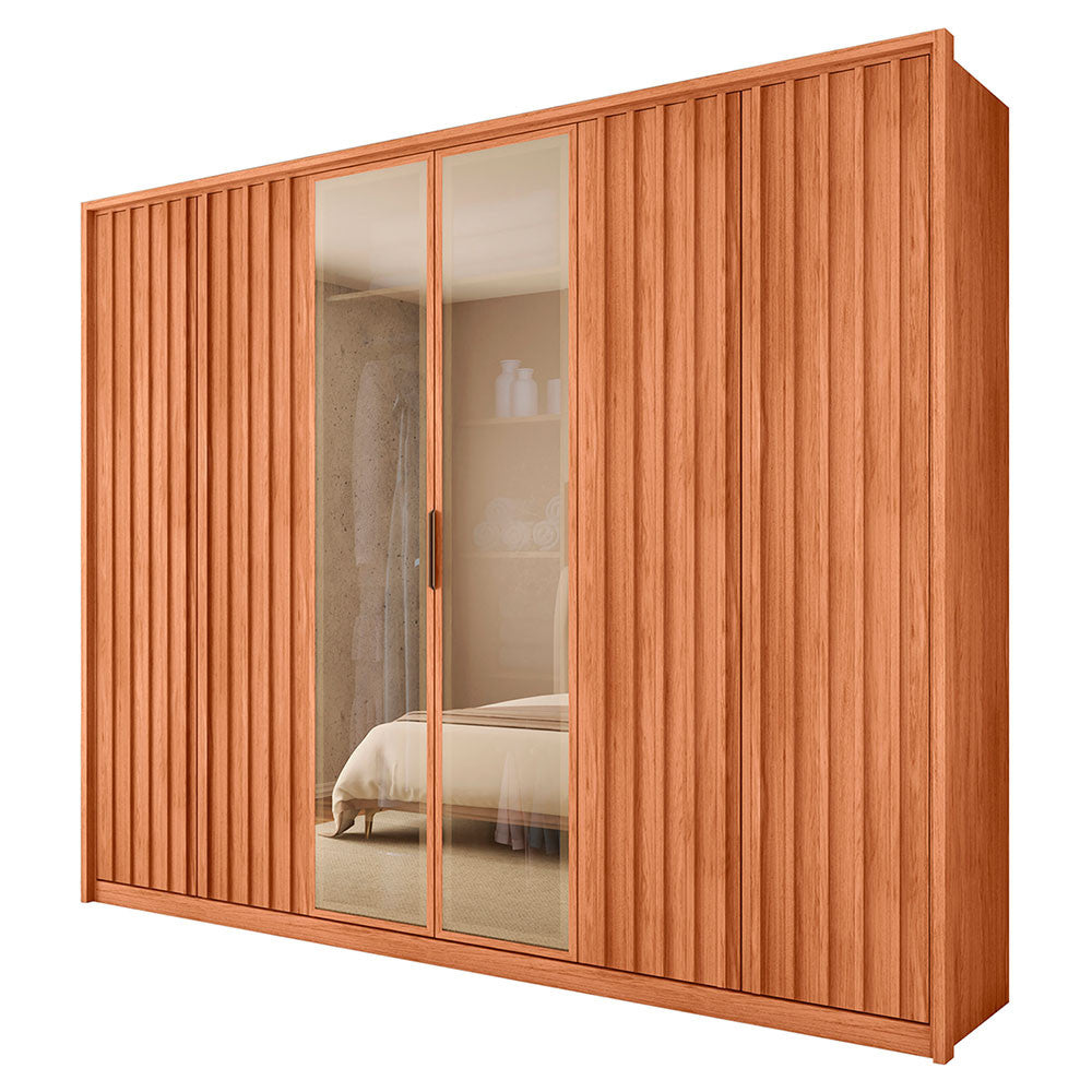 Guarda Roupa Casal Centurium 6 Portas Reflecta 4 Gavetas Caemmun