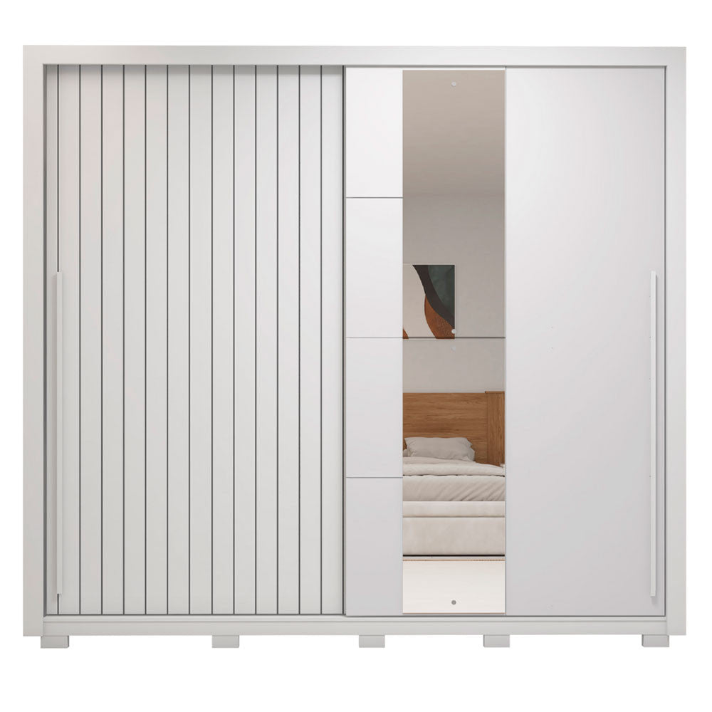 Guarda Roupa Casal Romanus Lux 2 Portas 4 Gavetas com Espelho Caemmun