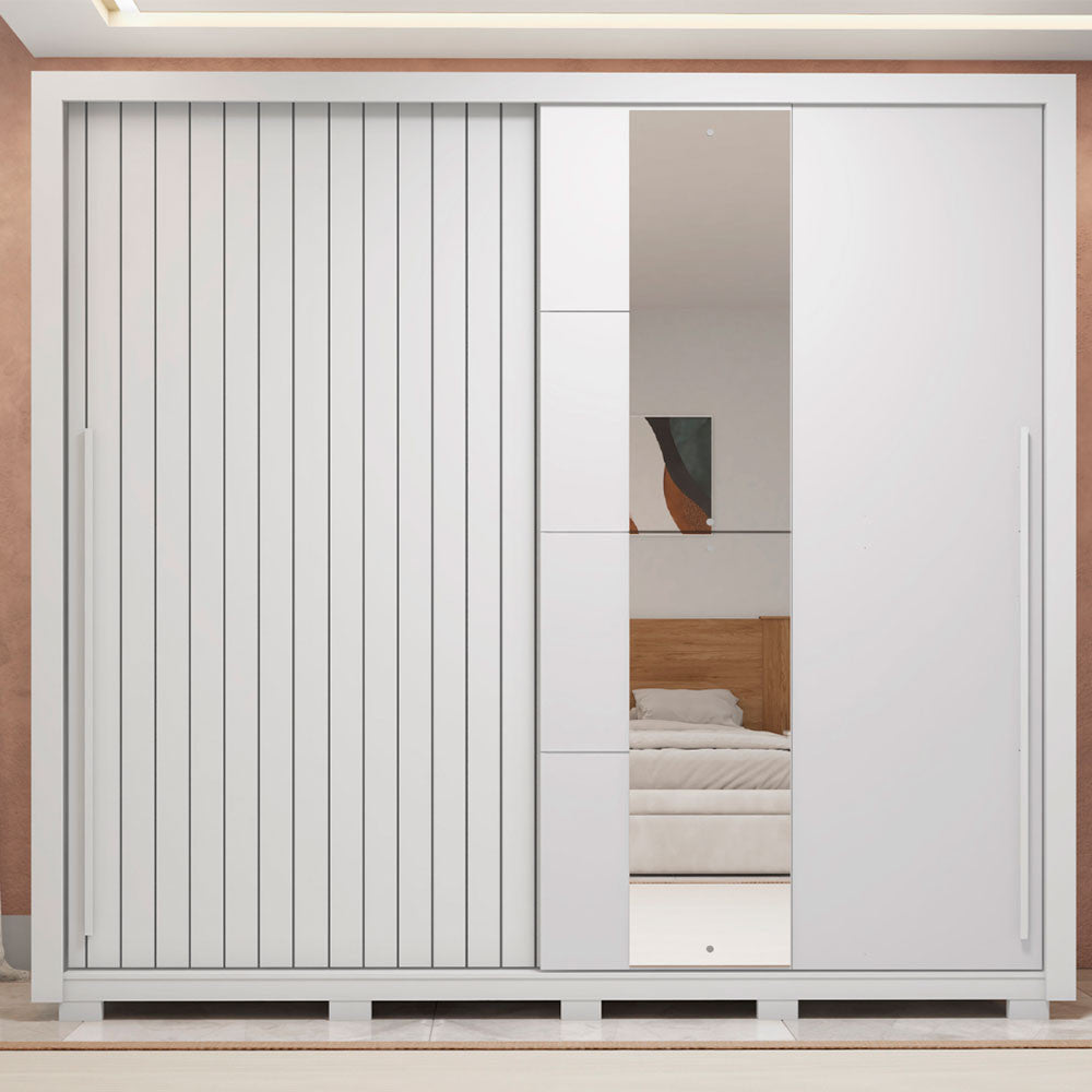 Guarda Roupa Casal Romanus Lux 2 Portas 4 Gavetas com Espelho Caemmun