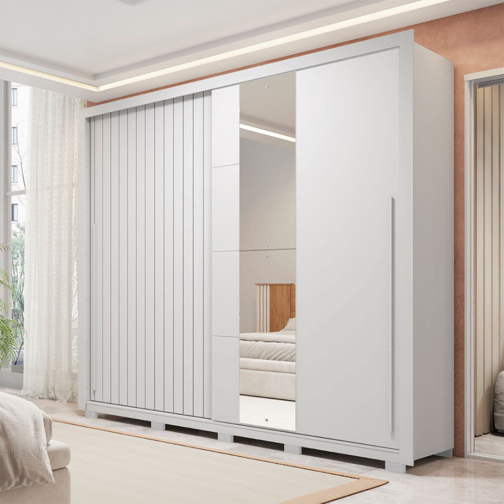 Guarda Roupa Casal Romanus Lux 2 Portas 4 Gavetas com Espelho Caemmun