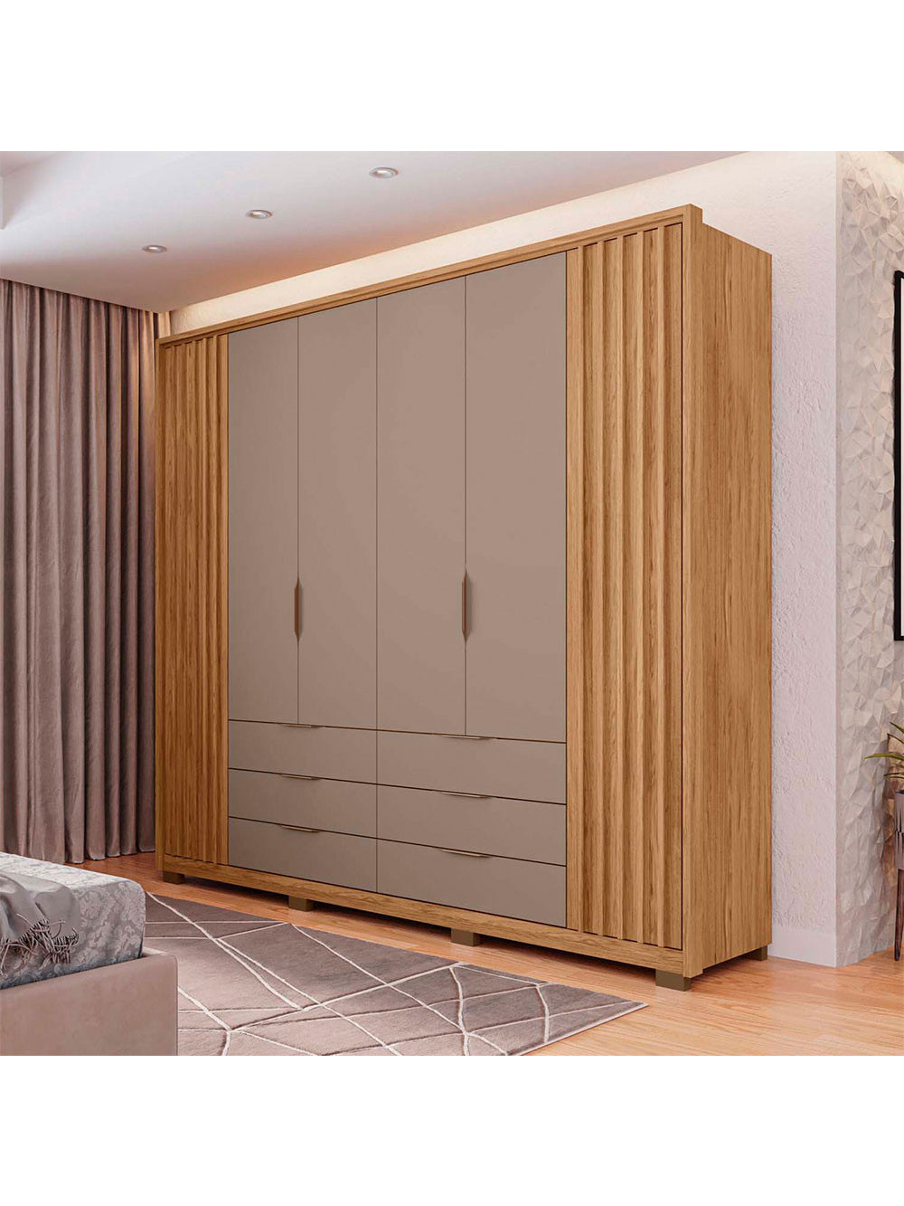 Guarda Roupa Casal Maximus 6 Portas 6 Gavetas Caemmun