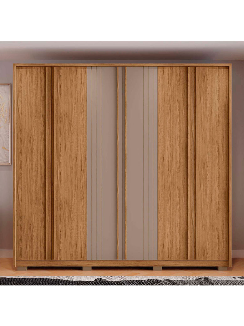 Guarda Roupa Casal Mozart 6 Portas 4 Gavetas Caemmun