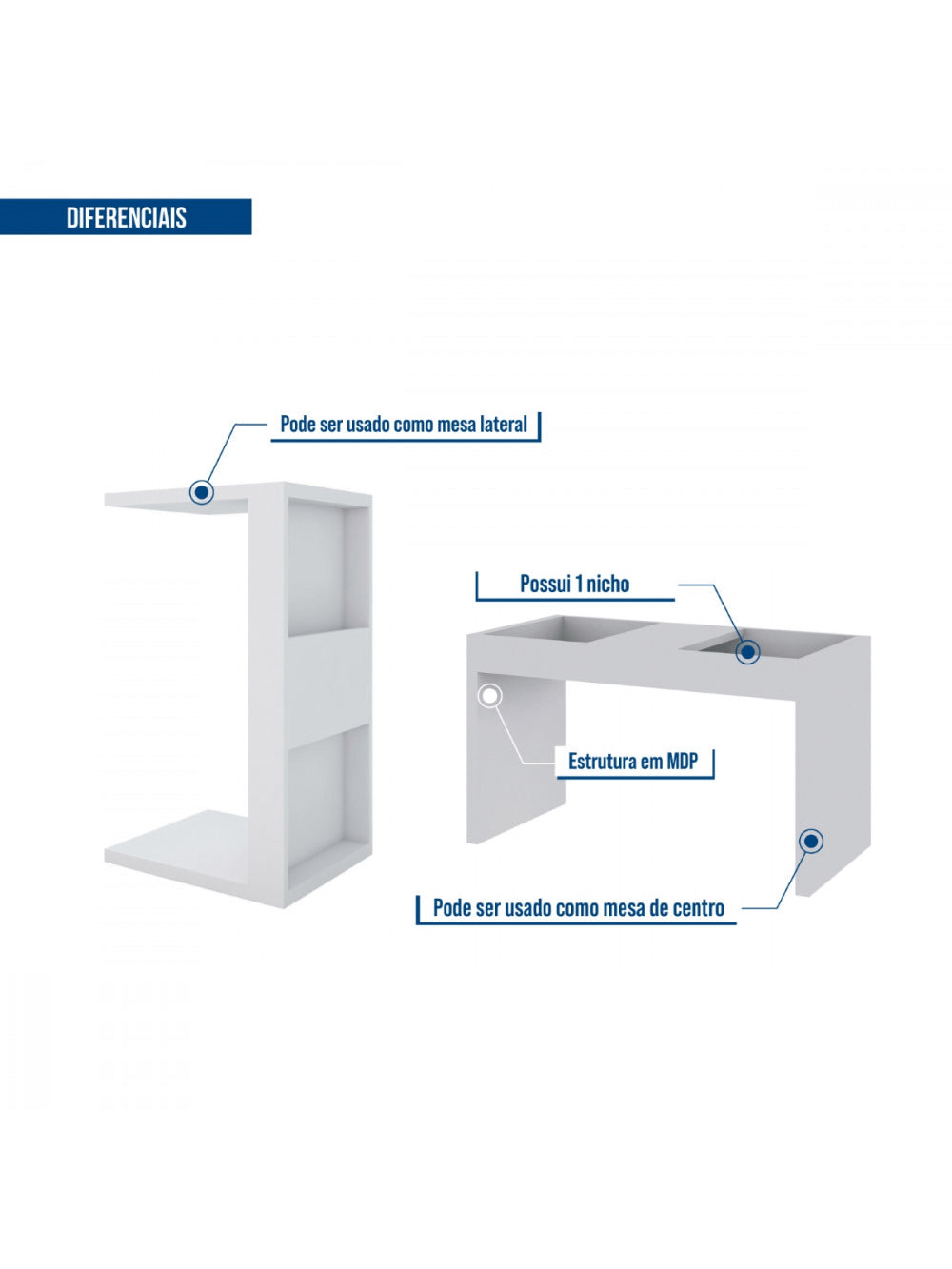 Mesa De Apoio Para Notebook e Sofá Book Caemmun