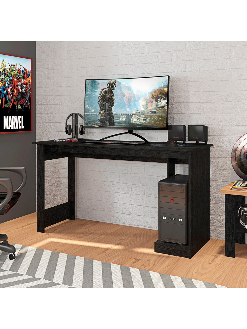 Mesa Gamer Para Computador Escrivaninha Caemmun