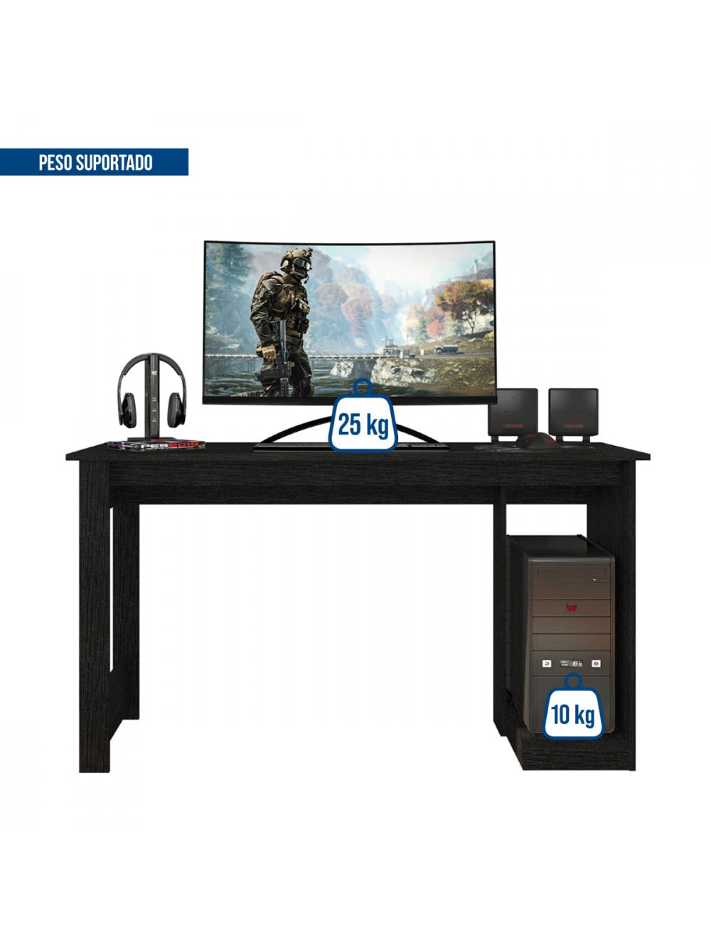 Mesa Gamer Para Computador Escrivaninha Caemmun