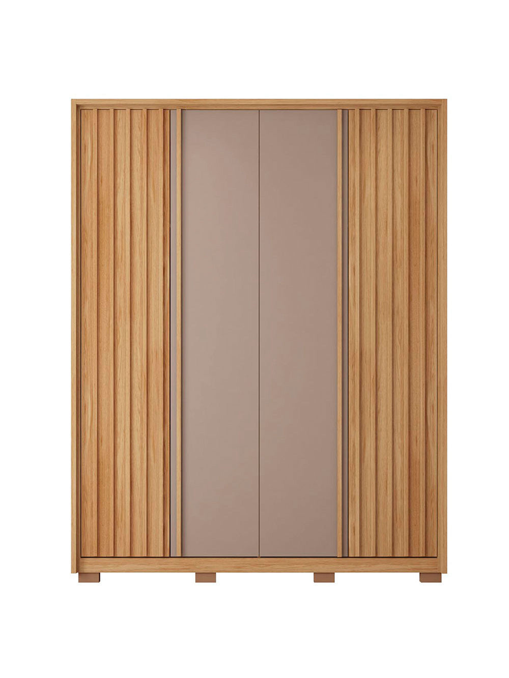 Guarda Roupa Solteiro Apollo 4 Portas 3 Gavetas Caemmun - Buriti / fendi