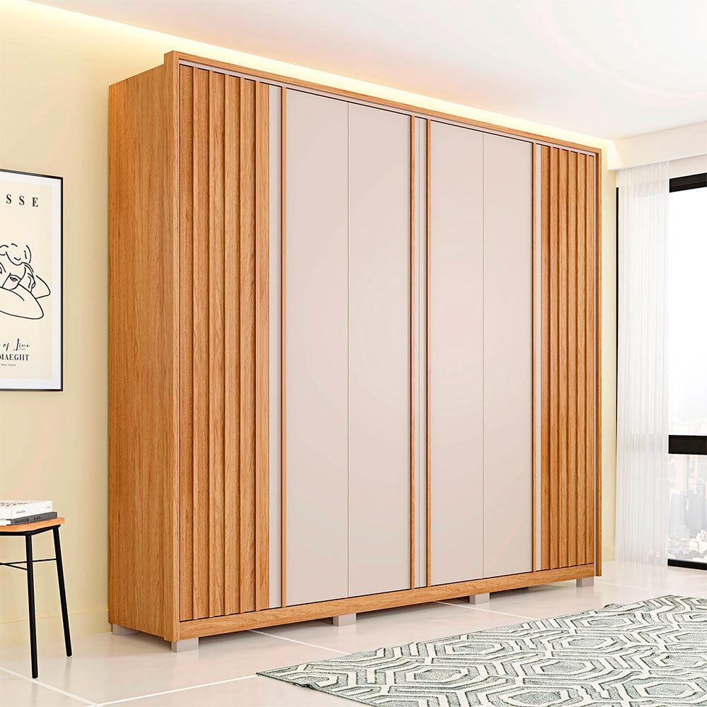Guarda Roupa Casal Apollo 6 Portas 4 Gavetas Caemmun