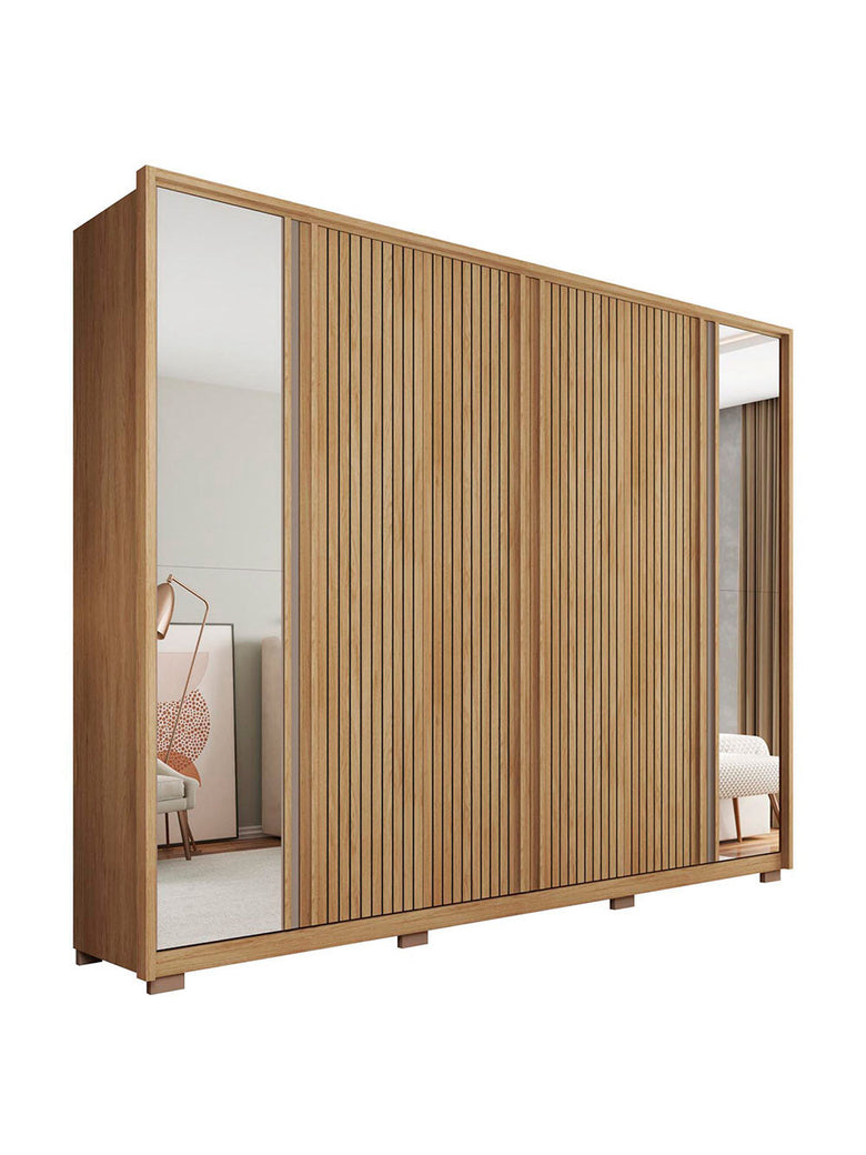 Guarda Roupa Proximus Lux com Espelhos 6 Portas com 4 Gavetas Caemmun