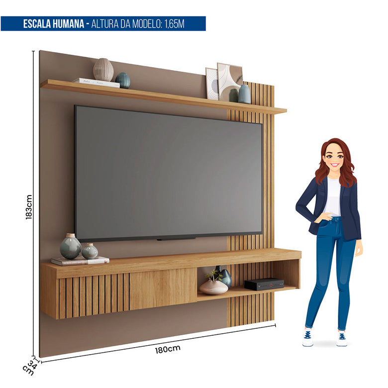 Painel para Tv até 65 Polegadas Jade 1.8 Caemmun