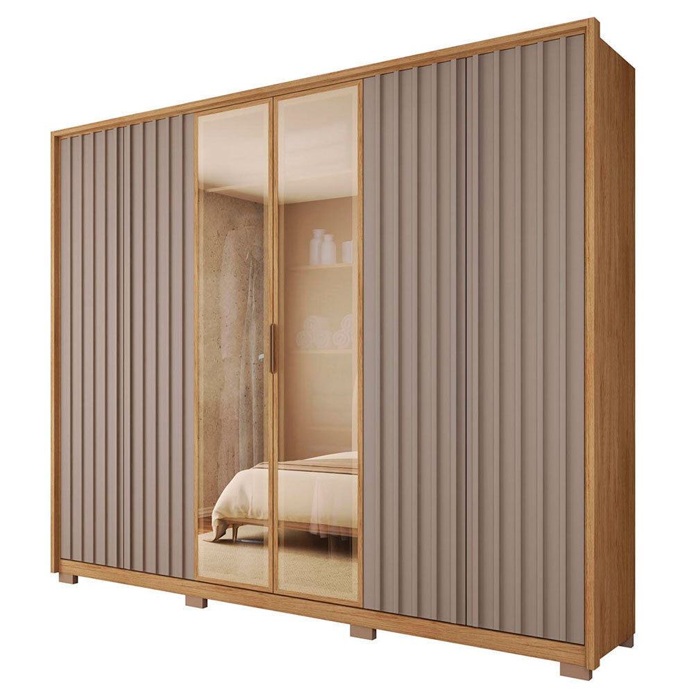 Guarda Roupa Casal Centurium 6 Portas Reflecta 4 Gavetas Caemmun