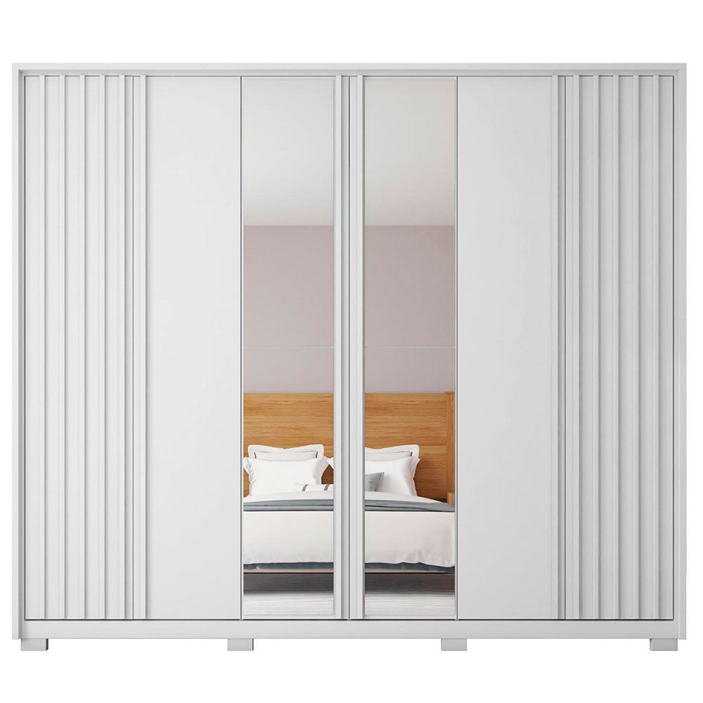 Guarda Roupa Casal Apollo Lux com Espelhos 6 Portas 6 Gavetas Caemmun