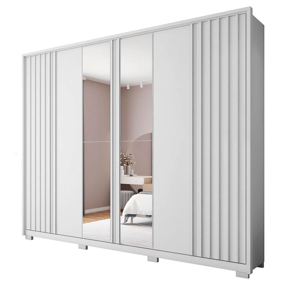 Guarda Roupa Casal Apollo Lux com Espelhos 6 Portas 6 Gavetas Caemmun