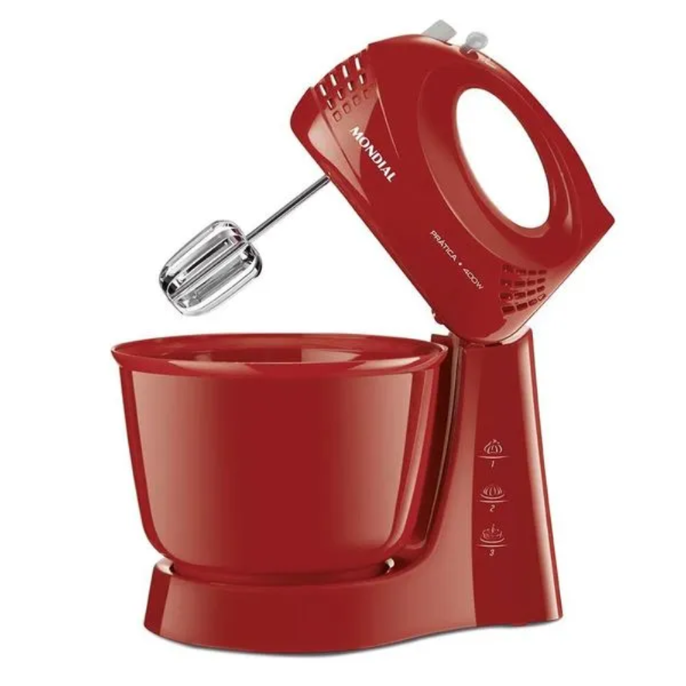 Kit Mondial Liquidificador + Batedeira + Espremedor Vermelho