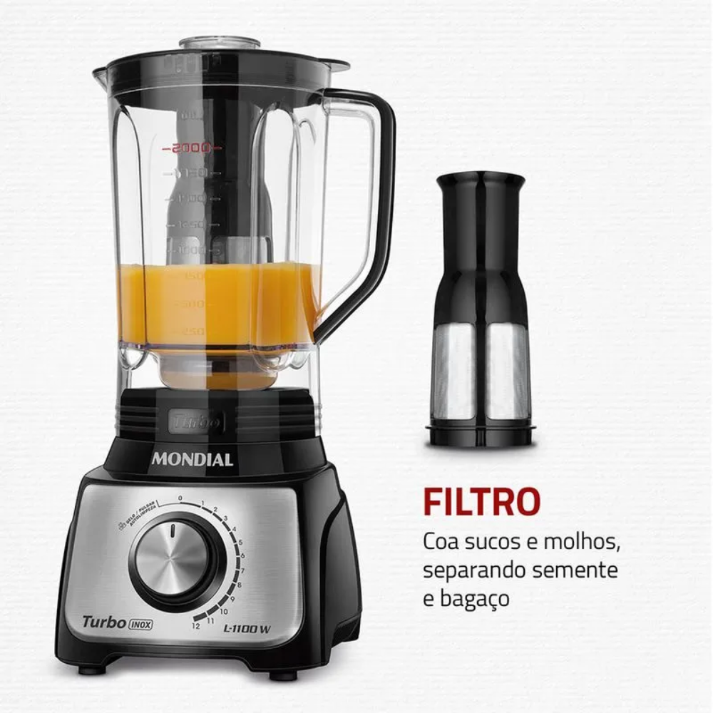 Liquidificador Mondial L-1100-BI 12 Velocidades 1100W