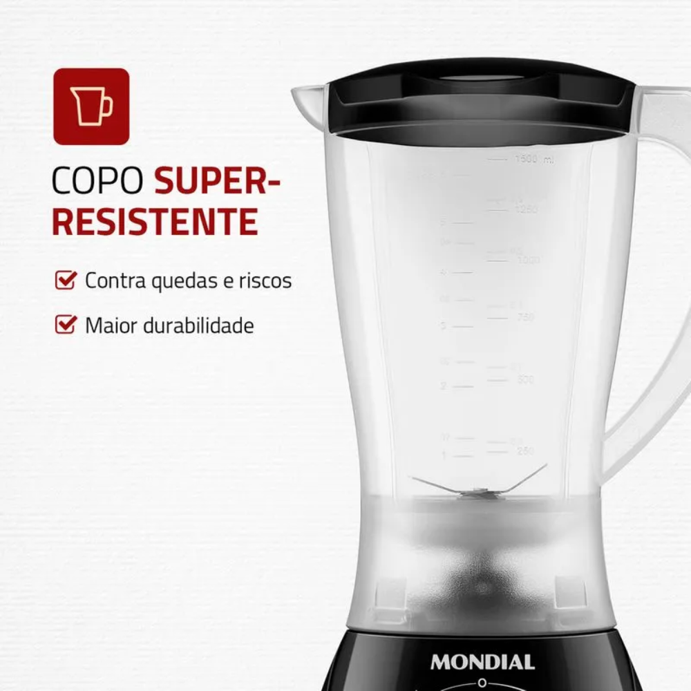 Liquidificador Mondial Easy Power L-550 2 Velocidades 550W