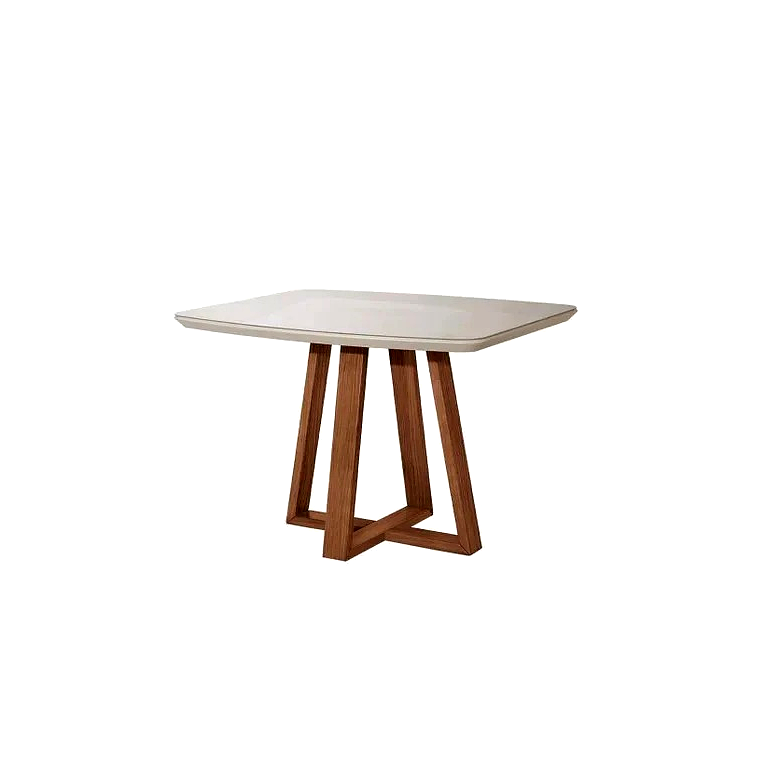 Conjunto Mesa de Jantar 1,15m com Vidro Bennet com 4 Cadeiras Dakota