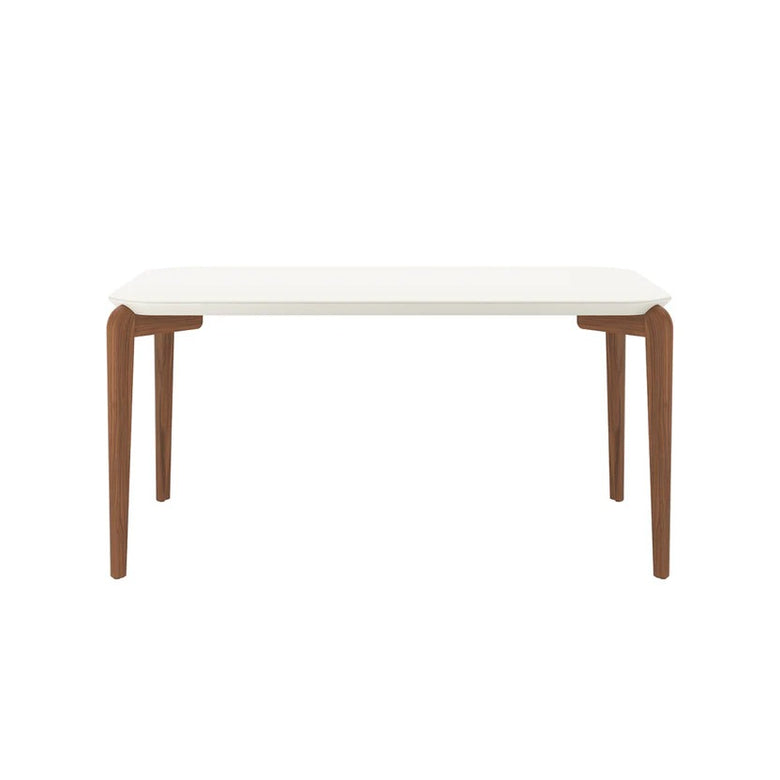 Mesa de Jantar Donatella 135cm Retangular com Vidro Província para 4 Lugares