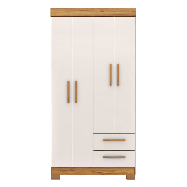 Guarda-Roupa Solteiro 4 Portas 2 Gavetas Nt6010 Notável Móveis