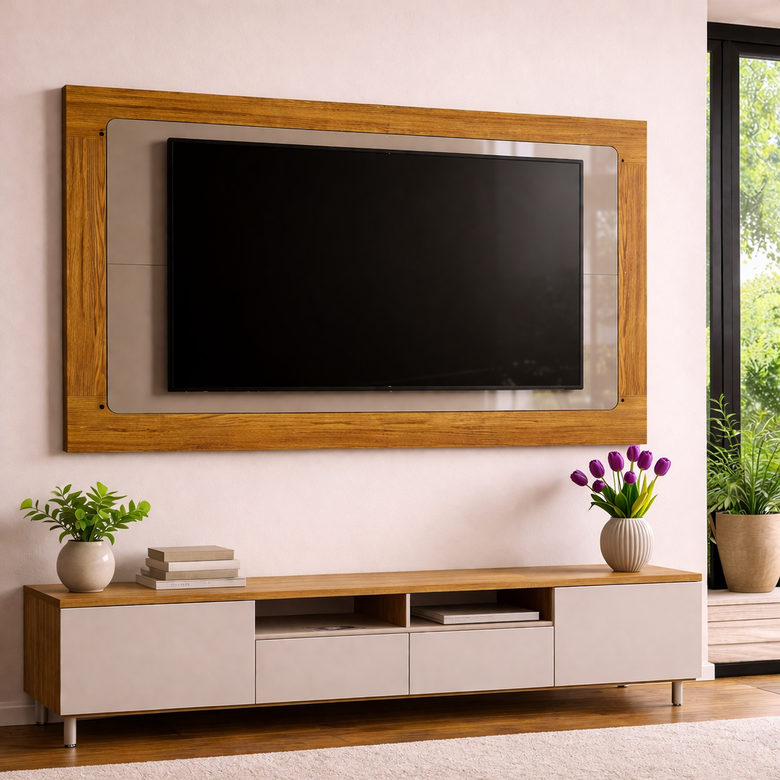 Painel para TV até 75 Polegadas 220cm Oslo com Passa-Fios
