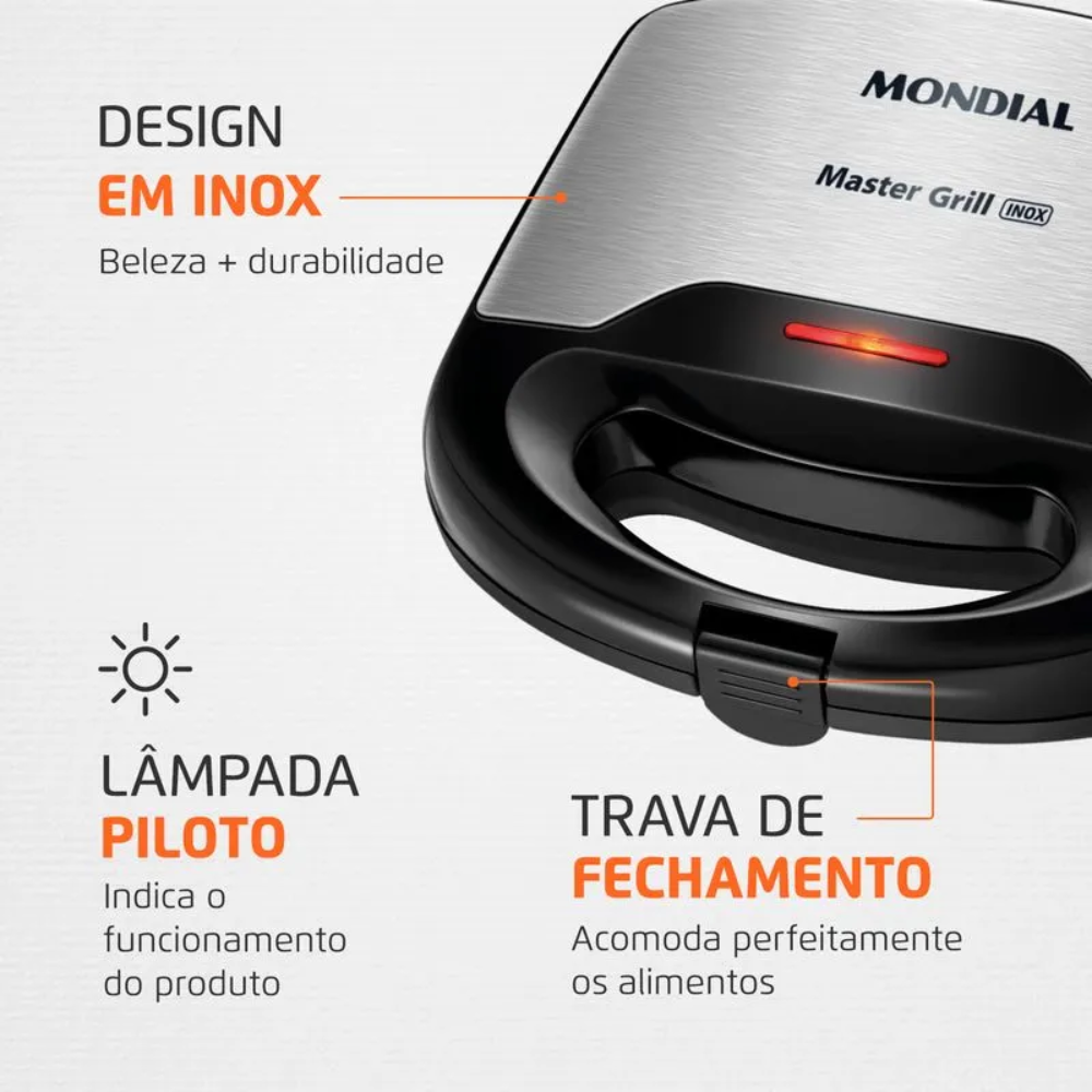 Sanduicheira/Grill Mondial S-20 750W