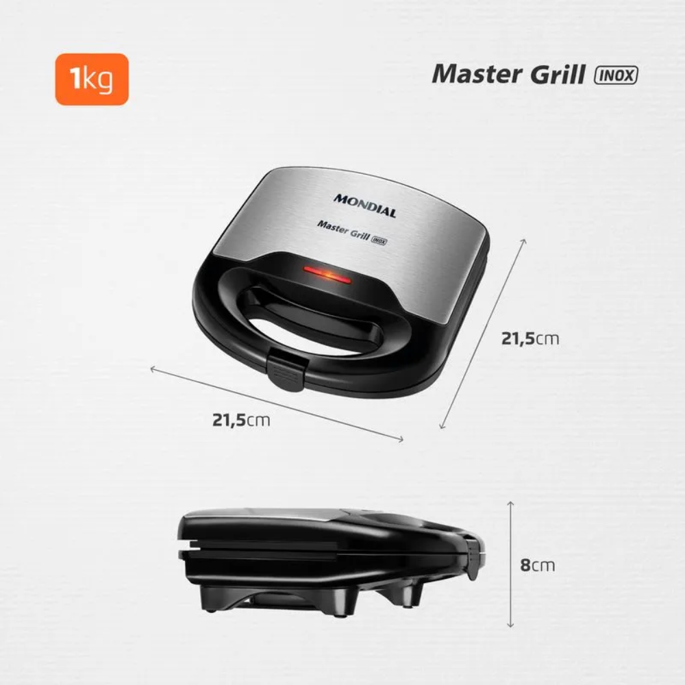 Sanduicheira/Grill Mondial S-20 750W