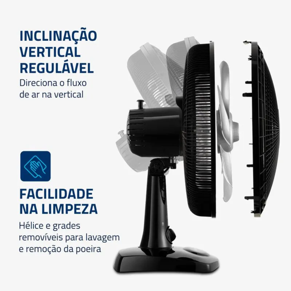 Ventilador de Mesa Mondial VSP-30-B 30cm 6 Pás