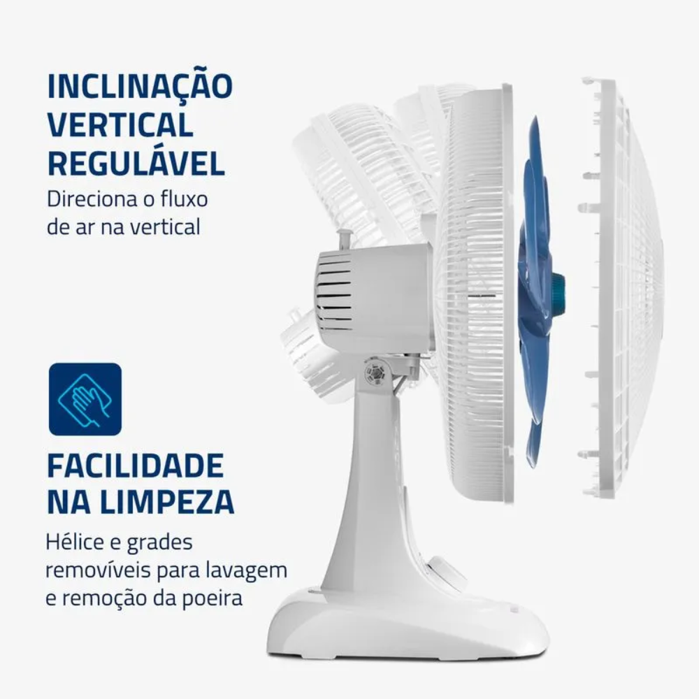 Ventilador de Mesa Mondial VSP-40-W 40cm 6 Pás