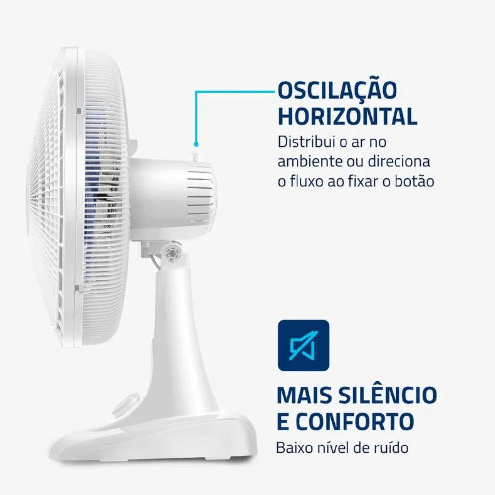 Ventilador de Mesa Mondial VSP-40-W 40cm 6 Pás