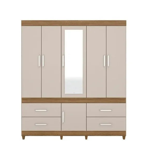 Guarda Roupa Casal 6 Portas 4 Gavetas Guarujá Demóbile