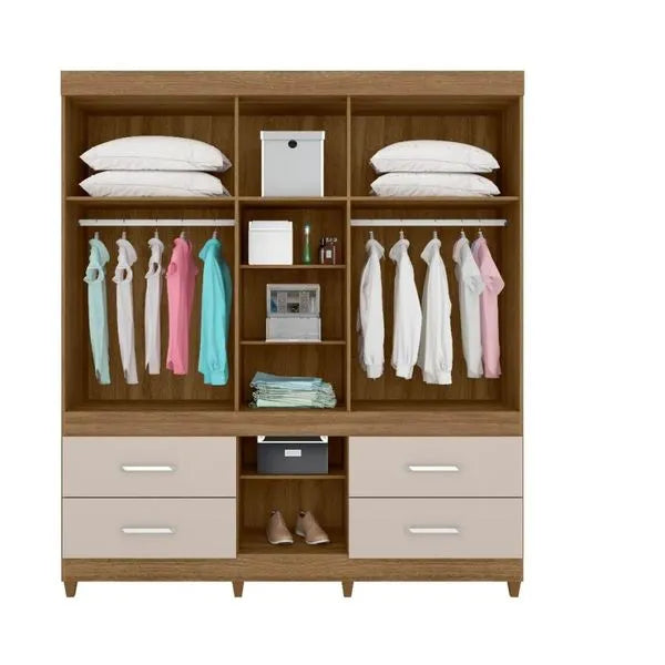 Guarda Roupa Casal 6 Portas 4 Gavetas Guarujá Demóbile