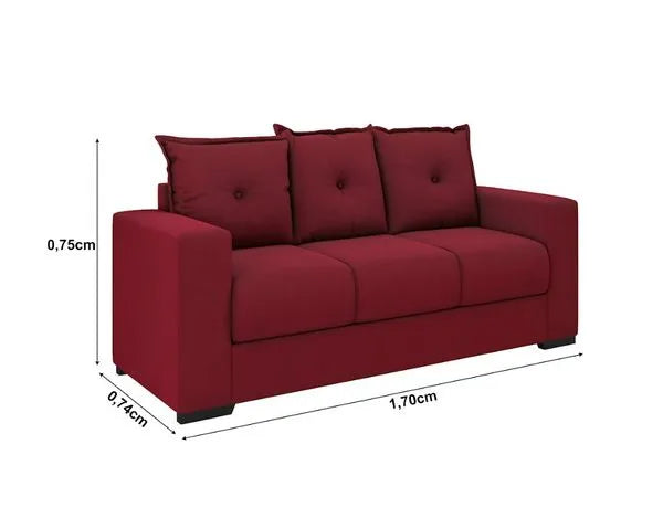 Conjunto de Sofá 3x2 Lugares Santa Catarina Bacetto