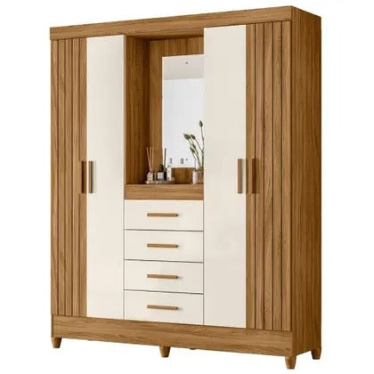 Guarda-Roupa Casal Atenas 4 Portas 4 Gavetas Moval