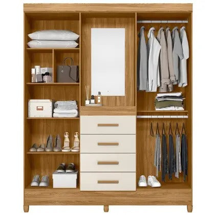 Guarda-Roupa Casal Atenas 4 Portas 4 Gavetas Moval