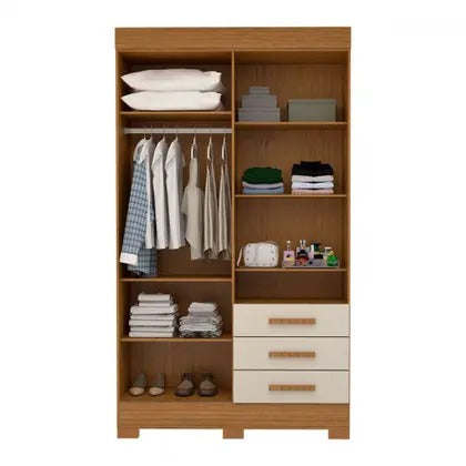 Guarda-Roupa 4 Portas 3 Gavetas com Espelho Débora ACP