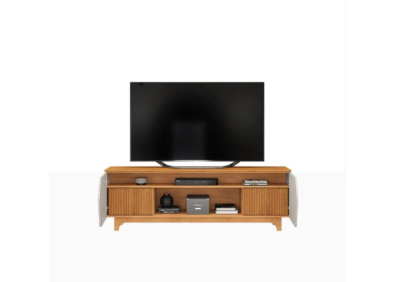 Bancada Para Tv Até 75" Ripado 180cm Helo DJ Móveis