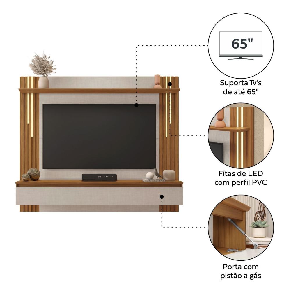 Painel para TV até 65" NT1345 1 Porta Notável Móveis