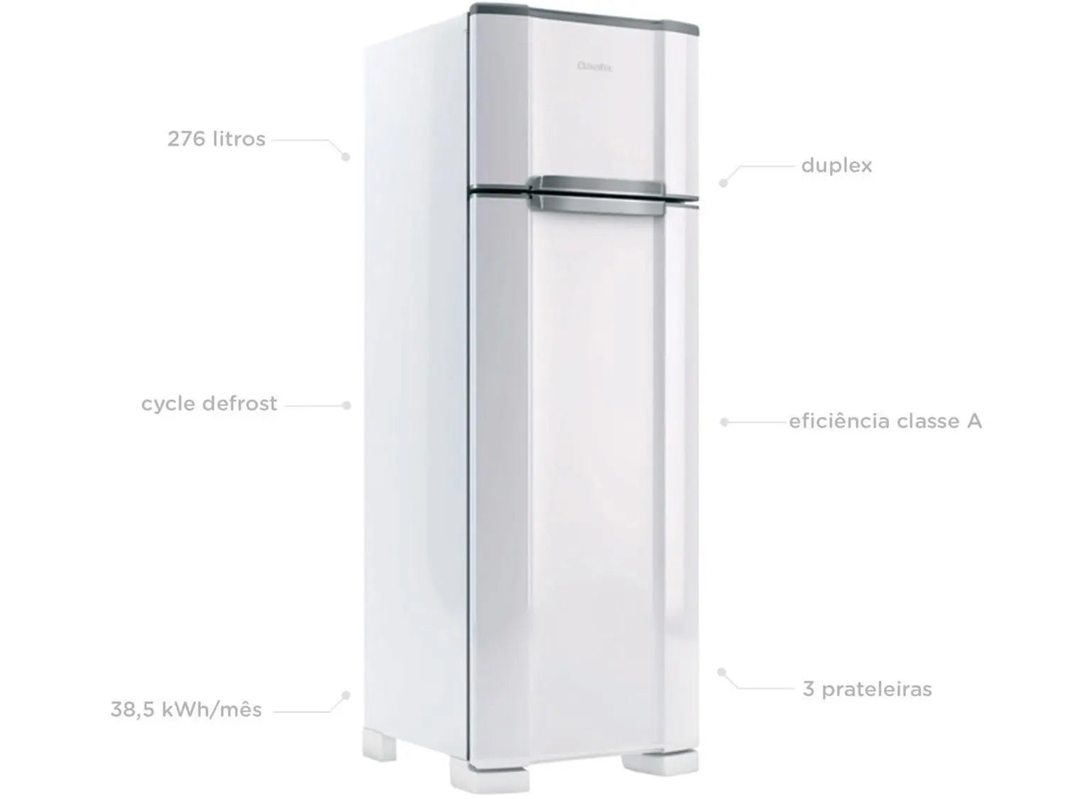 Geladeira Refrigerador Duplex 276L RCD34 PRO Esmaltec