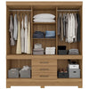 Guarda-Roupa Casal 10 Portas 3 Gavetas com Espelho Murano Demóbile