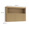 Armario Aereo 1 Porta Basculante Ripado 120 CM MDF Marquesa Nesher