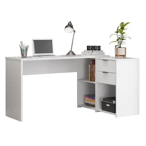 Escrivaninha 2 Gavetas 3 Nichos  Office NT2060 Notável Móveis - BRANCO