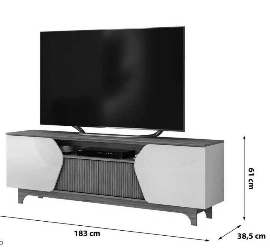 Bancada Para Tv Até 75" Ripado 180cm Helo DJ Móveis