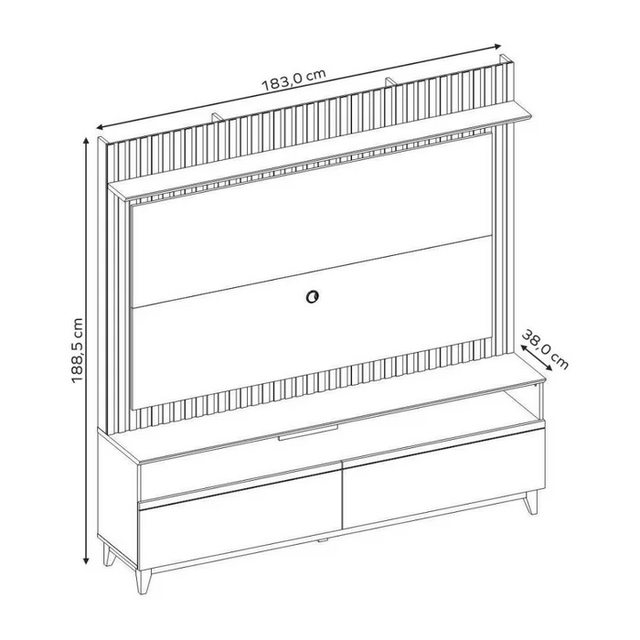 Estante Home Para TV at� 65" 2 Portas NT1340 Not�vel M�veis