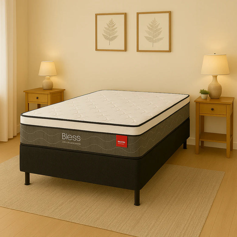 Conjunto Box Casal Bless (Base + Colchão) 138x70cm  Reconflex