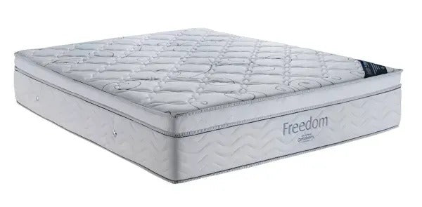 Cama Box Casal Freedom (Colchão + Base) 138x188x74 Molas Ensacadas Ortobom