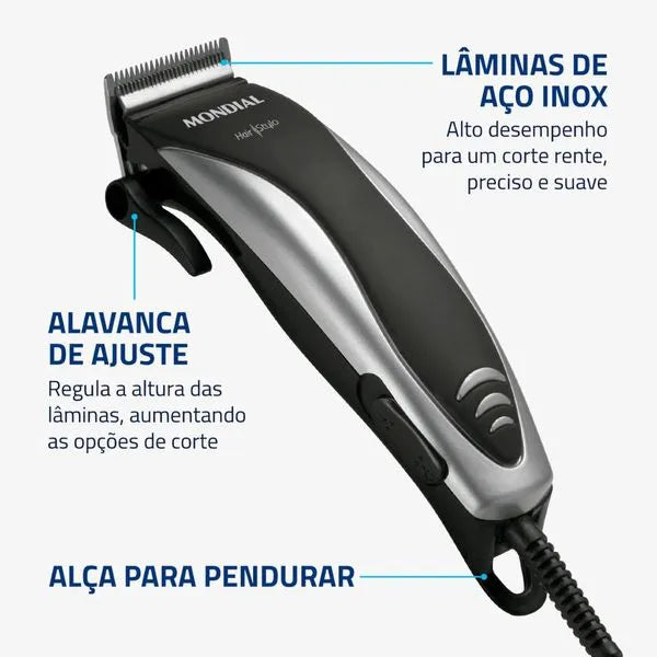 Máquina de Cortar Cabelo CR-02 4 Pentes Mondial