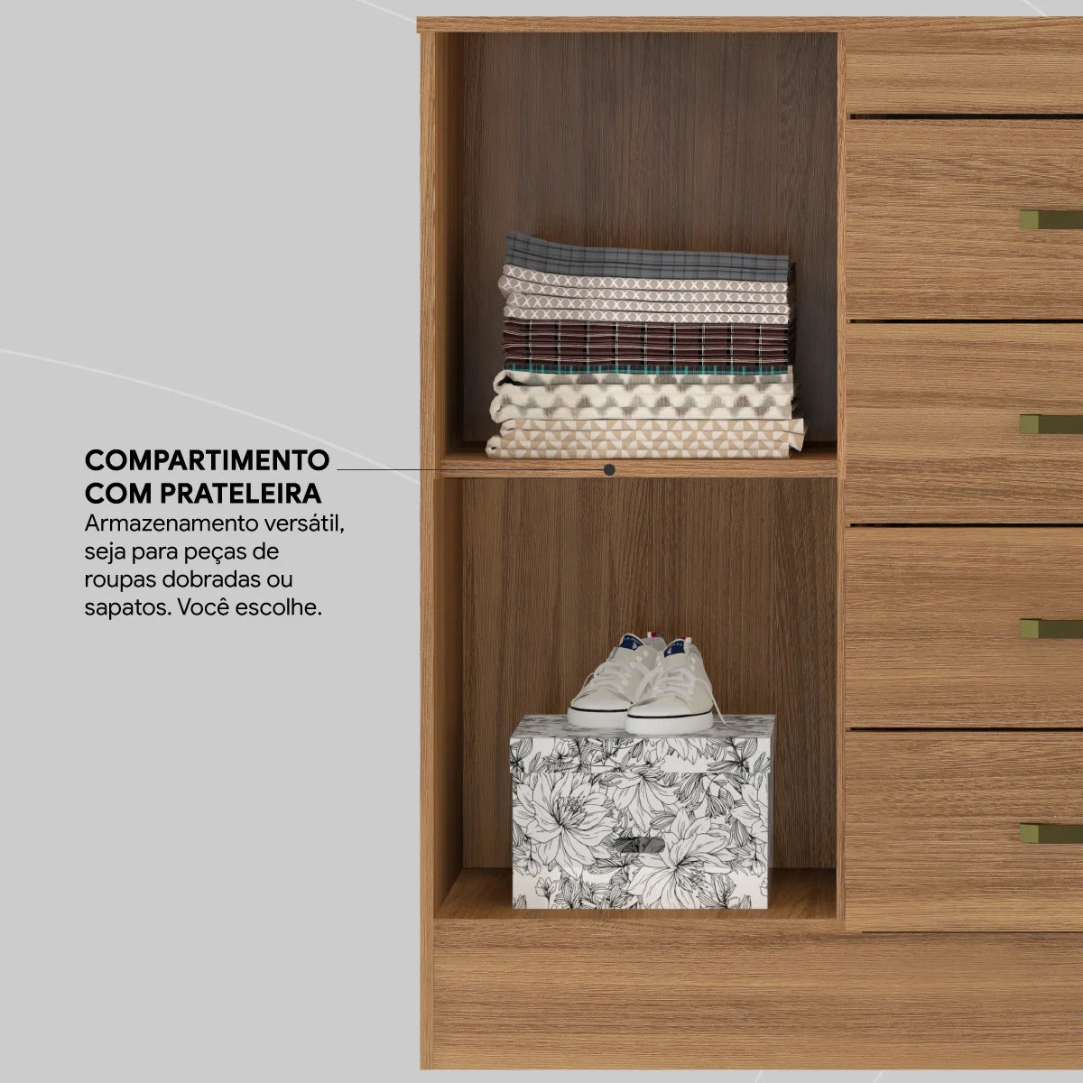 Cômoda com 4 Gavetas 1 Porta Montevideu Demóbile